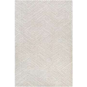 Hauteloom Horsley Living Room, Bedroom Area Rug - Bohemian Neutral Carpet - Modern Abstract Contempo...