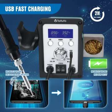 TOAUTO 8786D-V2 Soldering Station with USB Charging