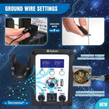 TOAUTO 8786D-V2 Soldering Station with USB Charging