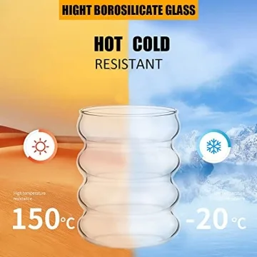 Elegant Ribbed Drinking Glass Set with Straws for Any Occasion