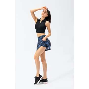 Amxiway Women's Pleated Tennis Skirt - Stylish & Functional