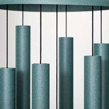 Corinthian Bells by Wind River - 36 inch Patina Green Wind Chime for Patio, Backyard, Garden, and Outdoor Decor (Aluminum Chime) Made in The USA