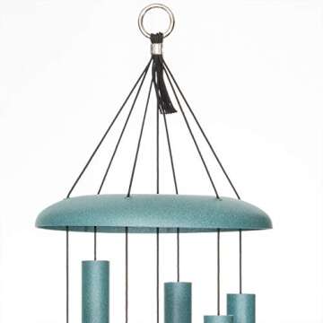 Corinthian Bells by Wind River - 36 inch Patina Green Wind Chime for Patio, Backyard, Garden, and Outdoor Decor (Aluminum Chime) Made in The USA