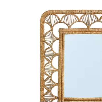 Kouboo Seagrass Frame Wall Mirror - Coastal Chic Style