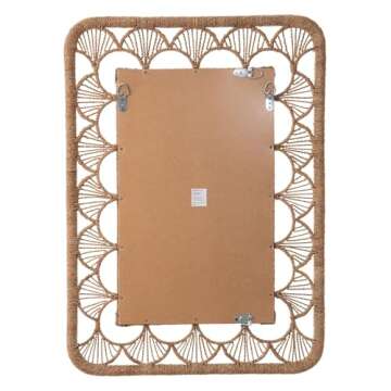 Kouboo Seagrass Frame Wall Mirror - Coastal Chic Style