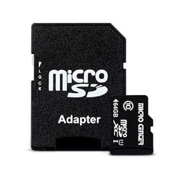 INLAND Micro Center 64GB Class 10 MicroSDXC Flash Memory Card with Adapter for Mobile Device Storage Phone, Tablet, Drone & Full HD Video Recording - 80MB/s UHS-I, C10, U1 (2 Pack)