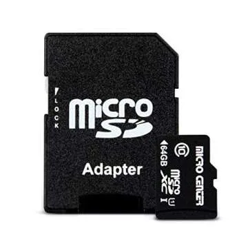 INLAND Micro Center 64GB Class 10 MicroSDXC Flash Memory Card with Adapter for Mobile Device Storage Phone, Tablet, Drone & Full HD Video Recording - 80MB/s UHS-I, C10, U1 (2 Pack)