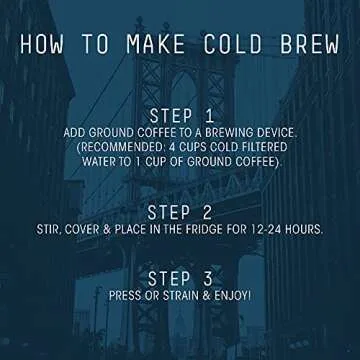 Stone Street Cold Brew Coffee, High Caffeine ‘Boost Blend’, Coarse Ground Coffee, Dark Roast, 2 LB