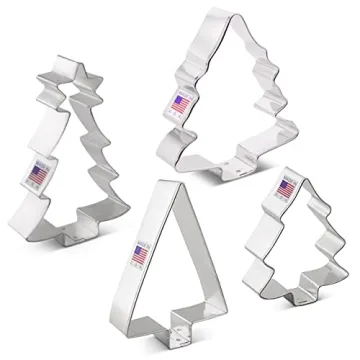 Ann Clark Holiday Tree Cookie Cutters 4-Pc Set USA Made