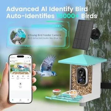 Smart Bird Feeder with Camera for Bird Watching Enthusiasts