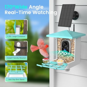 Smart Bird Feeder with Camera for Bird Watching Enthusiasts