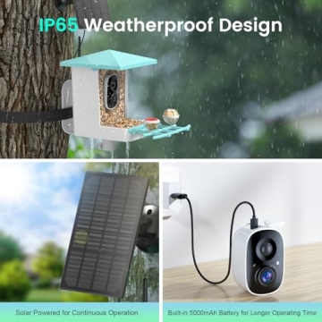 Smart Bird Feeder with Camera for Bird Watching Enthusiasts