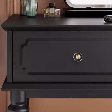 QOGRISUN 10-Pack Brass Crystal Cabinet Knobs,Glass Crystal Gold Drawer Knobs,1-1/4-Inch Round, Decorative Dresser Pulls, Modern Cabinet Hardware