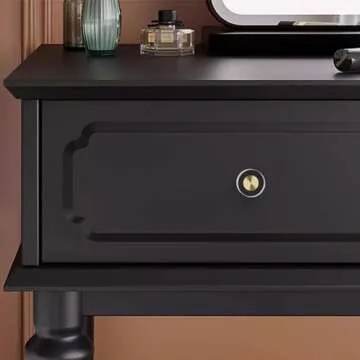 QOGRISUN 10-Pack Brass Crystal Cabinet Knobs,Glass Crystal Gold Drawer Knobs,1-1/4-Inch Round, Decorative Dresser Pulls, Modern Cabinet Hardware