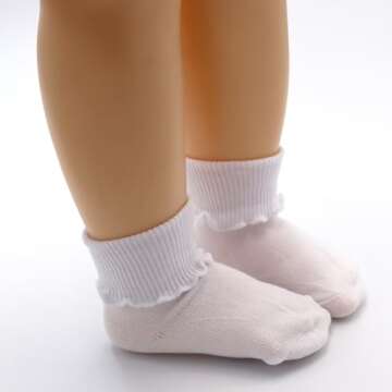 Xiyadun 6 Pairs Infant Toddler Baby Girls Low Cut Ruffle Dress Cotton Socks(6-12 Months)