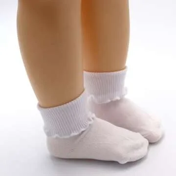 Xiyadun 6 Pairs Infant Toddler Baby Girls Low Cut Ruffle Dress Cotton Socks(6-12 Months)