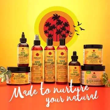 Tropic Isle Living Hair Gro Growth Oil 4oz | Organic Jamaican Black Castor Oil with Almond, Avocado & Jojoba Oils | Promotes Hair Growth | Prevents Breakage, Hair Loss, Shedding