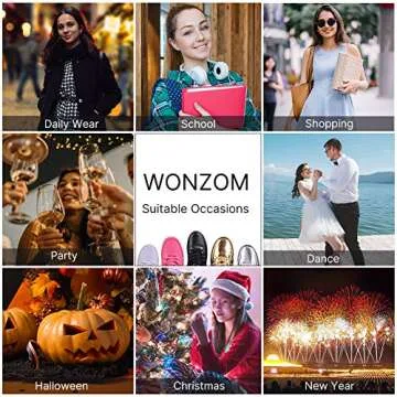 WONZOM High Top LED Light Up USB Sneakers for All