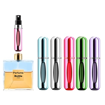 Portable Mini Refillable Perfume Atomizer - Stylish Travel Companion (5 Pack)