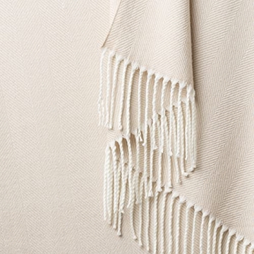 Herringbone Blanket - Chevron Pattern - Turkish Boho Chic - Soft Woven Throw Blanket with Decorative...