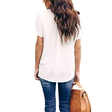 Allimy Women Summer Tunic Chiffon Blouse for Stylish Days