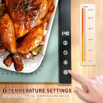 Portable Food Warming Mat with Adjustable Timing