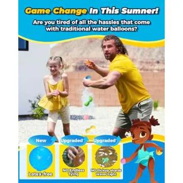 SOPPYCID 10PCS Reusable Water Balloons - Quick Fill Fun for Kids