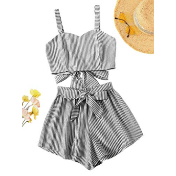 SweatyRocks Women's Stylish Summer 2 Piece Outfit