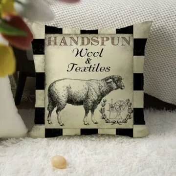 Vintage Farmhouse Animal Pillow Covers for Rustic Decor