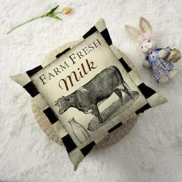 Vintage Farmhouse Animal Pillow Covers for Rustic Decor