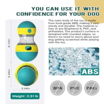 BSISUERM Dog Puzzle Toy Adjustable Treat Dispensing Ball Food Dispenser Tough Slow Feeder Puppy Enrichment Training Toy Pet Interactive Chase Toys for Small Medium Large Dogs to Keep Them Busy, Green