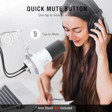 FIFINE Recording Microphone Pack with Gaming Audio Mixer, XLR/USB Dynamic Microphone with Gain Knob, Headphones Monitor, Mute Button, Streaming PC Mixer with Slider Fader, XLR Interface (K688W+SC3W)