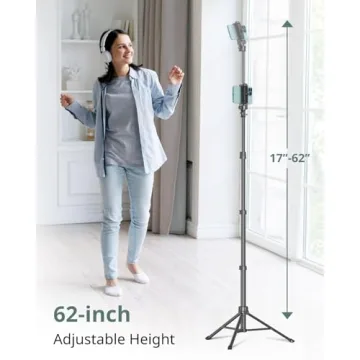 SENSYNE 62" Phone Tripod & Selfie Stick - Versatile Use