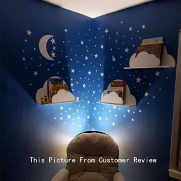 Moon and Stars Wall Decal Vinyl Sticker for Kids Boy Girls Baby Room Decoration Good Night Nursery W...