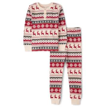 Gymboree Toddler Christmas Family Matching Pajamas, Reindeer Fairisle, 7
