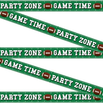 Football Party Banner | 8” Inch Tall X 25’ Feet Long | Football Banner Tape Decoration | Footbal...