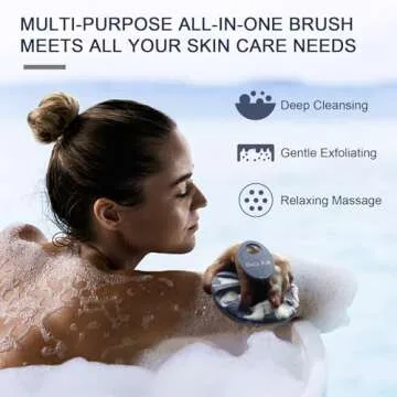 Gentle Silicone Body Scrubber for Exfoliation and Hygiene