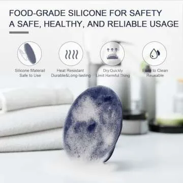Gentle Silicone Body Scrubber for Exfoliation and Hygiene