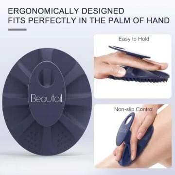 Gentle Silicone Body Scrubber for Exfoliation and Hygiene