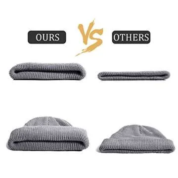 SATINIOR 4 Pieces Trawler Beanie Watch Hat Roll up Edge Skullcap Fisherman Beanie Unisex (Lake Blue, Green Grey, Navy Blue, Grey)