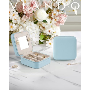 Vlando Travel Jewelry Organizer Case for Women Gifts