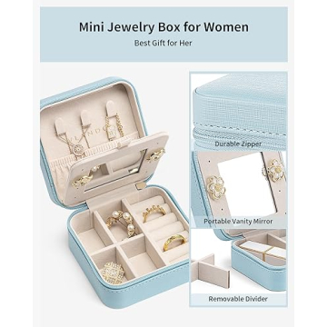 Vlando Travel Jewelry Organizer Case for Women Gifts