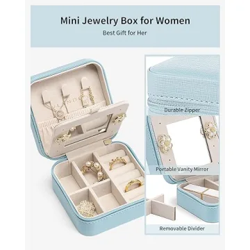 Vlando Travel Jewelry Organizer Case for Women Gifts