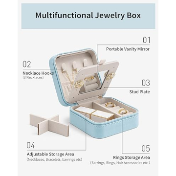 Vlando Travel Jewelry Organizer Case for Women Gifts