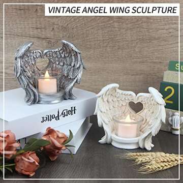 Norrclp Angel Wings Tealight Candle Holder Memorial Gifts