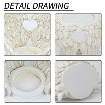 Norrclp Angel Wings Tealight Candle Holder Memorial Gifts