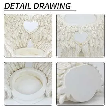 Norrclp Angel Wings Tealight Candle Holder Memorial Gifts