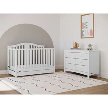 Graco Noah 6 Drawer Bedroom Dresser (White) – GREENGUARD Gold Certified Nursery Dresser for Kids Bedroom
