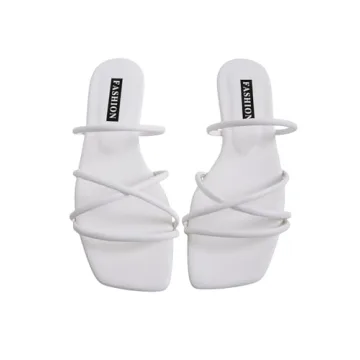 GORGLITTER Stylish PU Leather Strappy Sandals for Summer