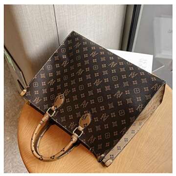 Women Luxury Leather Tote Bag for Work and Travel